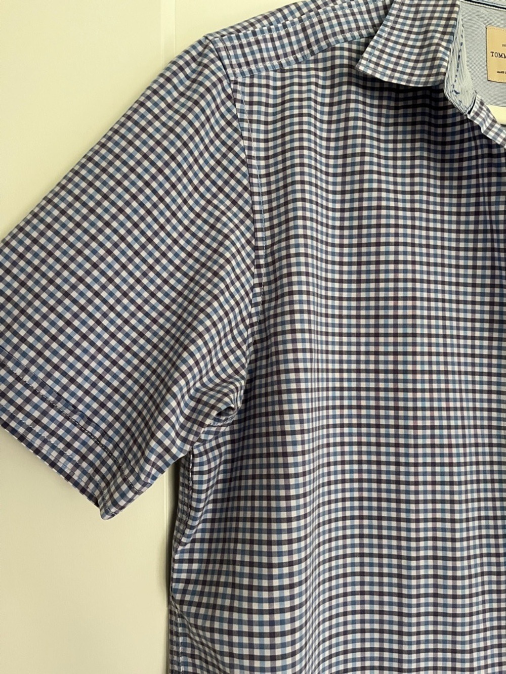 Tommy Bahama Light Blue Purple Gingham Shirt - Size L - Picture 5 of 6